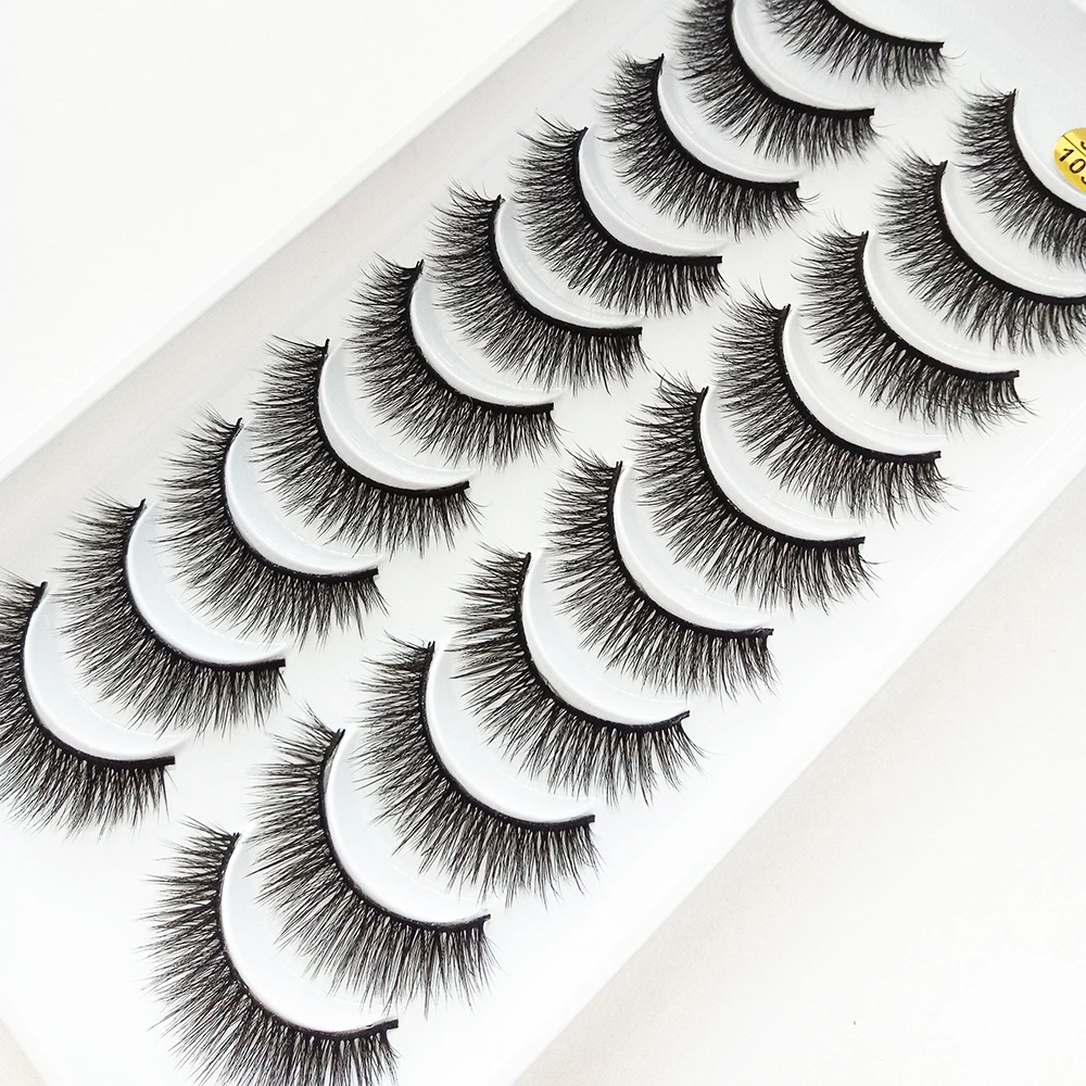 จําลองขนตาปลอม 10 คู่ยาว Dramatic น้ําหนักเบา 3d Effect Senseless Fluffy Lashes สําหรับงานแต่งงานเวทีแต่งหน้า