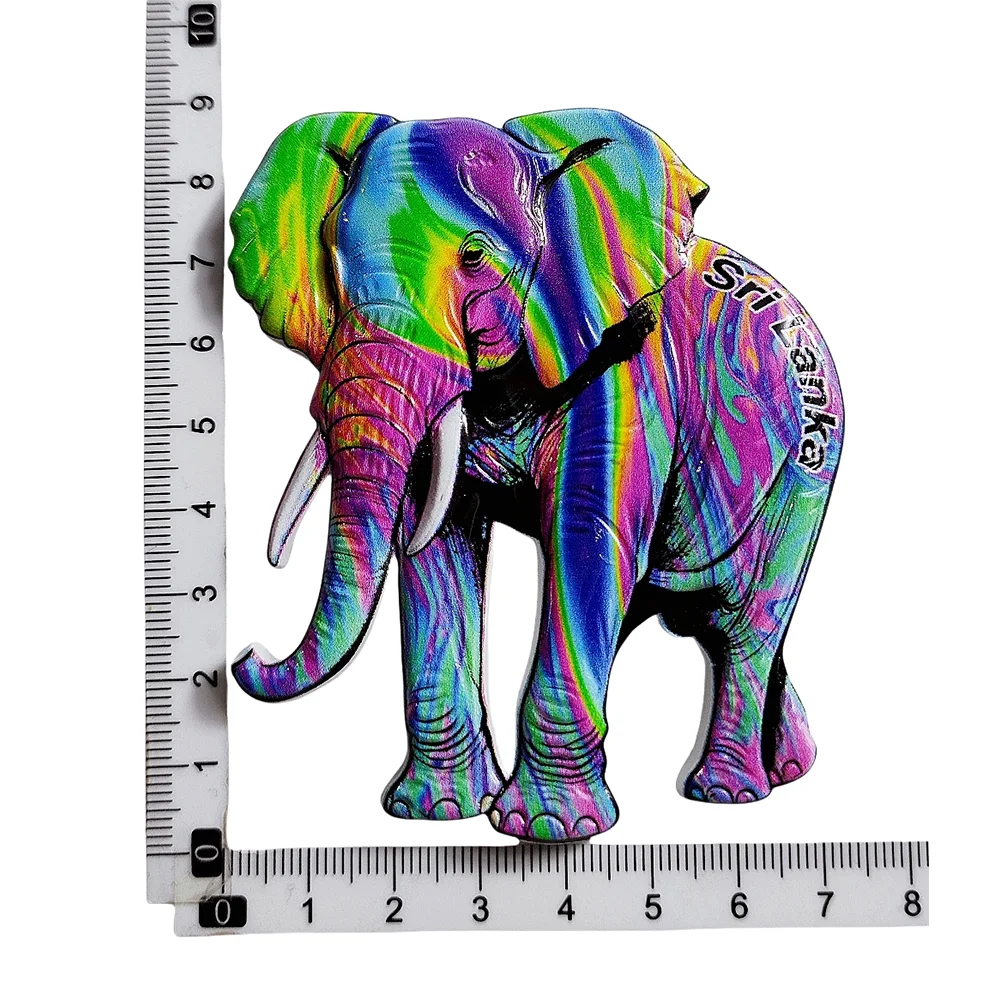 سريلانكا ثلاثية الأبعاد الفيل مغناطيس الثلاجة هدية تذكارية ، الراتنج اليدوية سريلانكا مغناطيس الثلاجة مجموعة ديكور المنزل