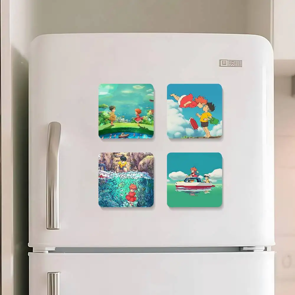 P-Ponyo On The Cliff Anime Refrigerator Magnets Home Decor Magnets Ins Style Magnets Decor Magnets