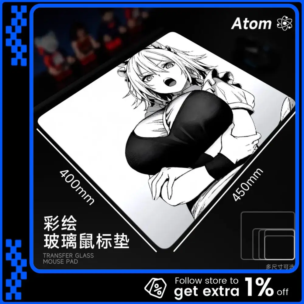 

Коврик для мыши из фотоэлектрического стекла, гладкий закаленный FPS для киберспорта, большой коврик для игрового стола 3,2 мм, аксессуары для геймеров с настраиваемым узором