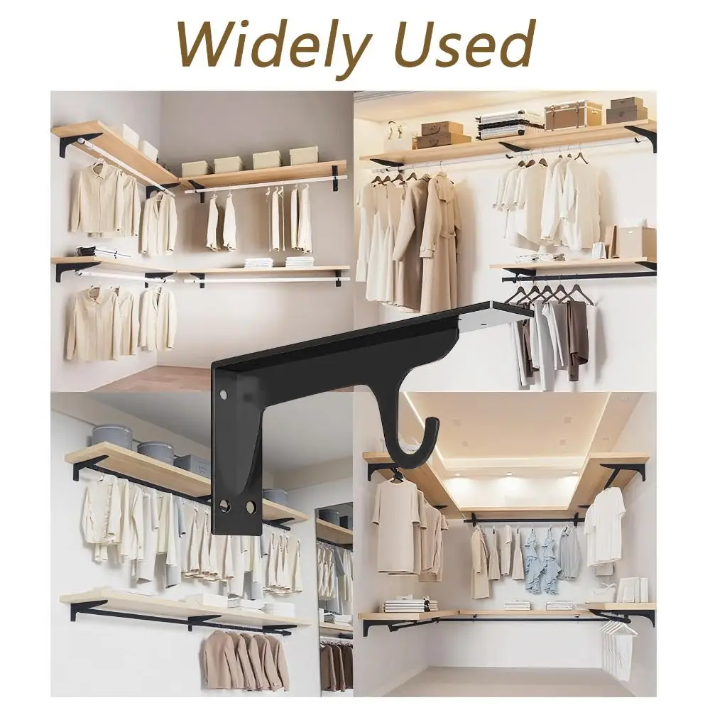 Heavy Duty Closet Shelf Bracket Sturdy Triangle Hook Holder Triangle Hook Bracket Corrosion Resistant Rustproof