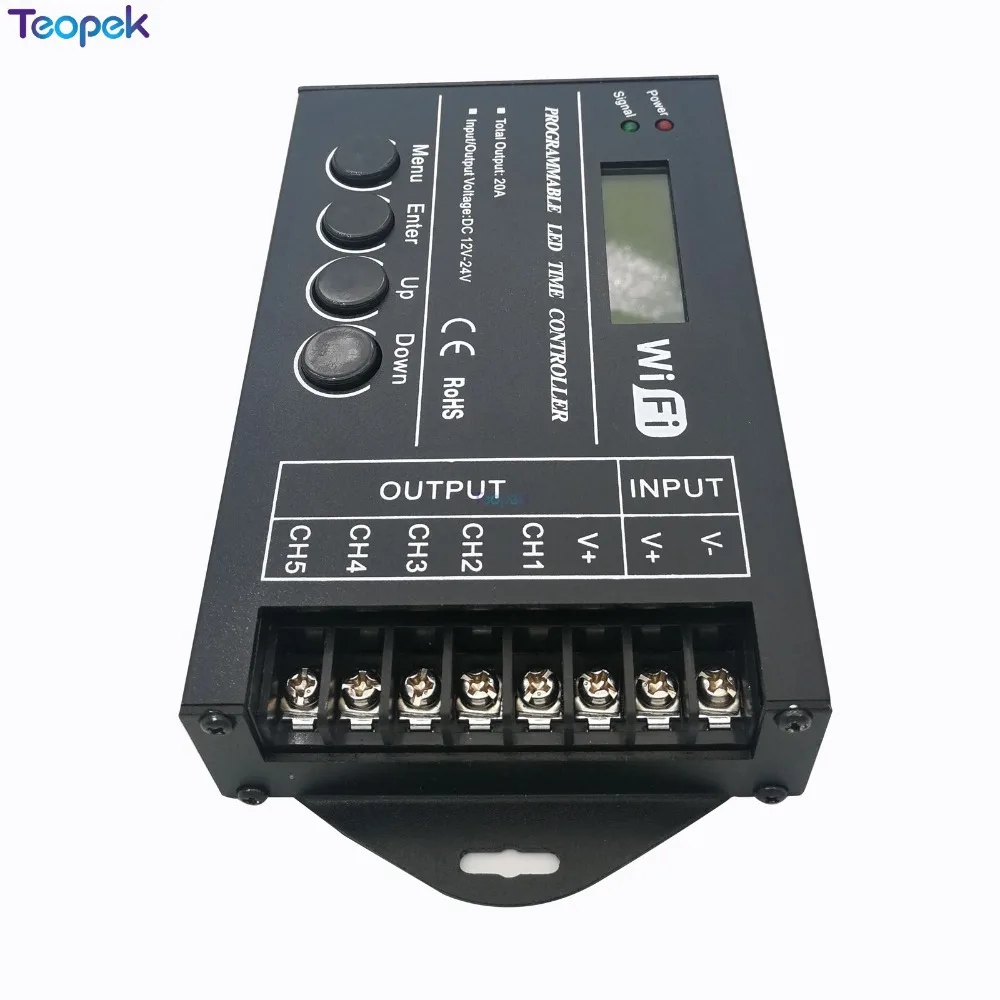 TC421 Led Wifi Time Controller DC12-24V Programmable RGB Single Color cct Led Controller Via Phone APP and PC Client