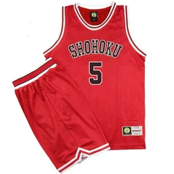 Kogure Anime Shohoku School Basketball Team Jersey Sets Rukawa Sakuragi Red Jersey Set Cosplay Costume Wear Uniform