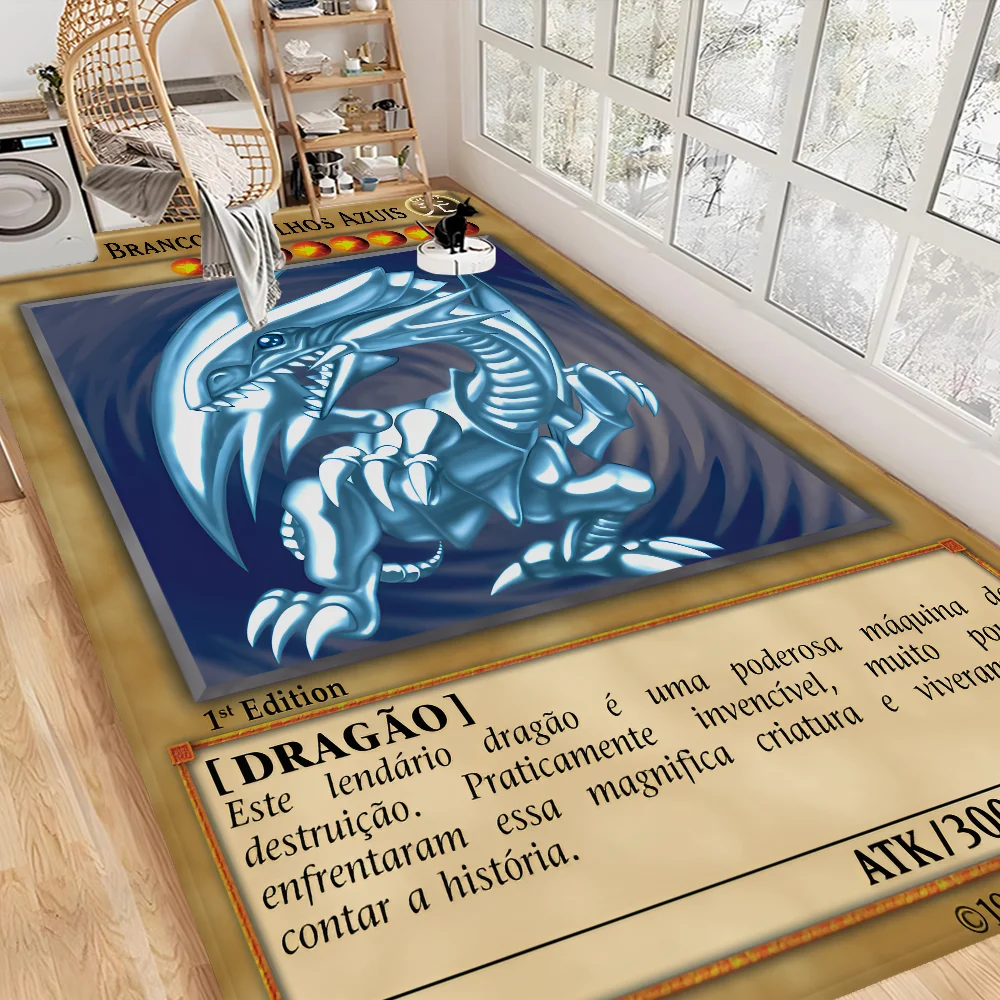 Yu-Gi-Oh MONSTER CARD Floor Carpet Anti-slip Absorb Water Long Strip Cushion Bedroon Mat Welcome Rug