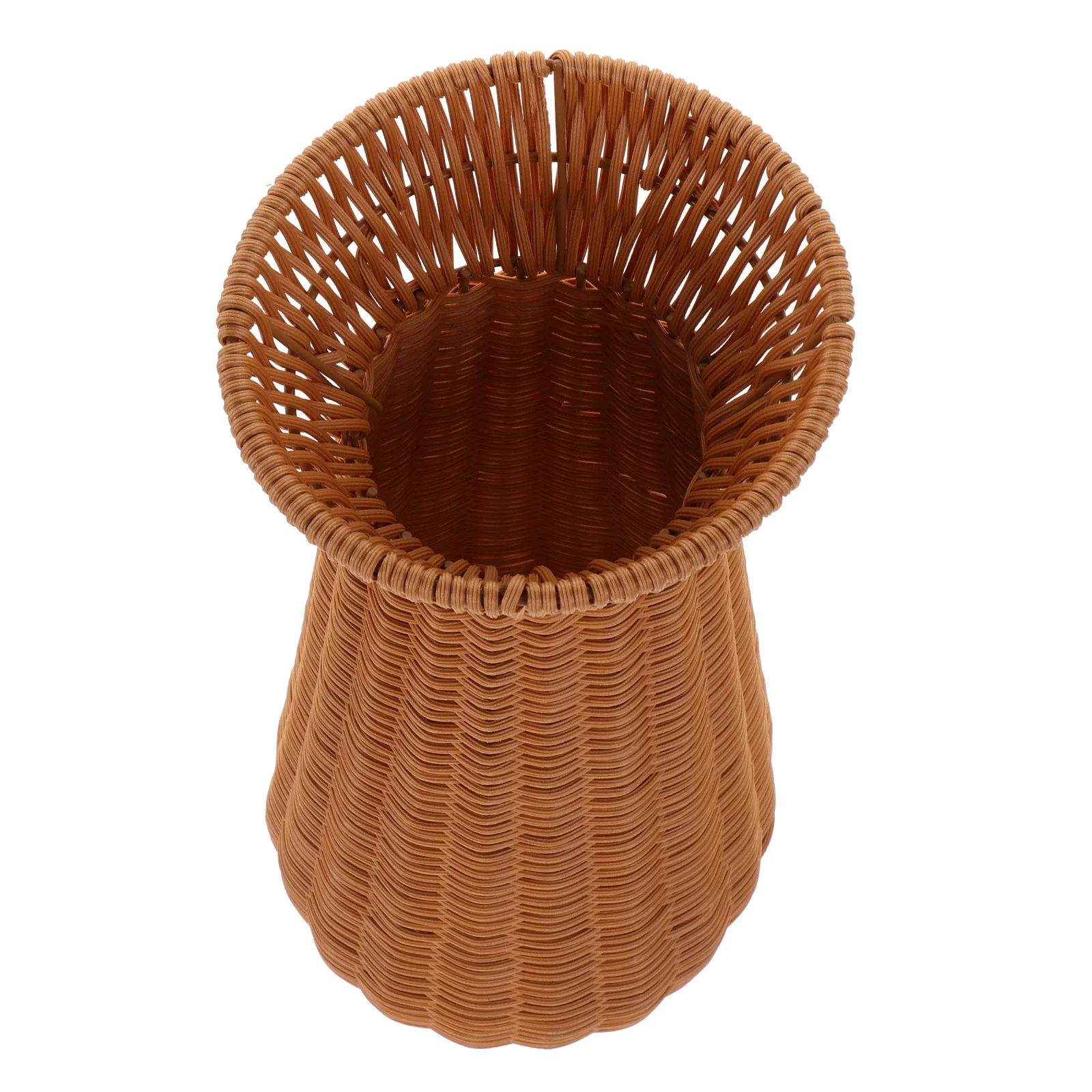 

Vase Rattan Decoration Artificial Flower Arrangement Light Brown Plastic Office