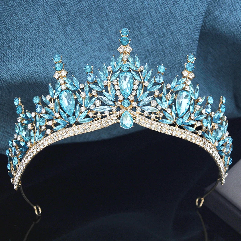Rose Rote Tiaras und Kronen Für Frauen Hochzeit Krone Mädchen Geburtstag Party Kopfschmuck Elegante Krone Haar Schmuck Zubehör