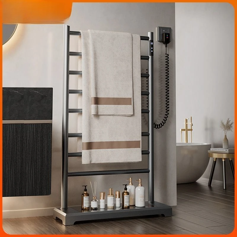 

Towel rack, smart constant temperature in household bathroom, carbon fiber heating and drying floor-to-ceiling bathroom rack