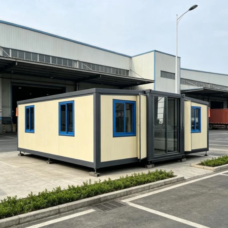 Expandable Container House 20/30/40ft Portable Tiny Cabin 2 Bed 1 Bath Kitchen Balcony for Glamping Holiday Camping