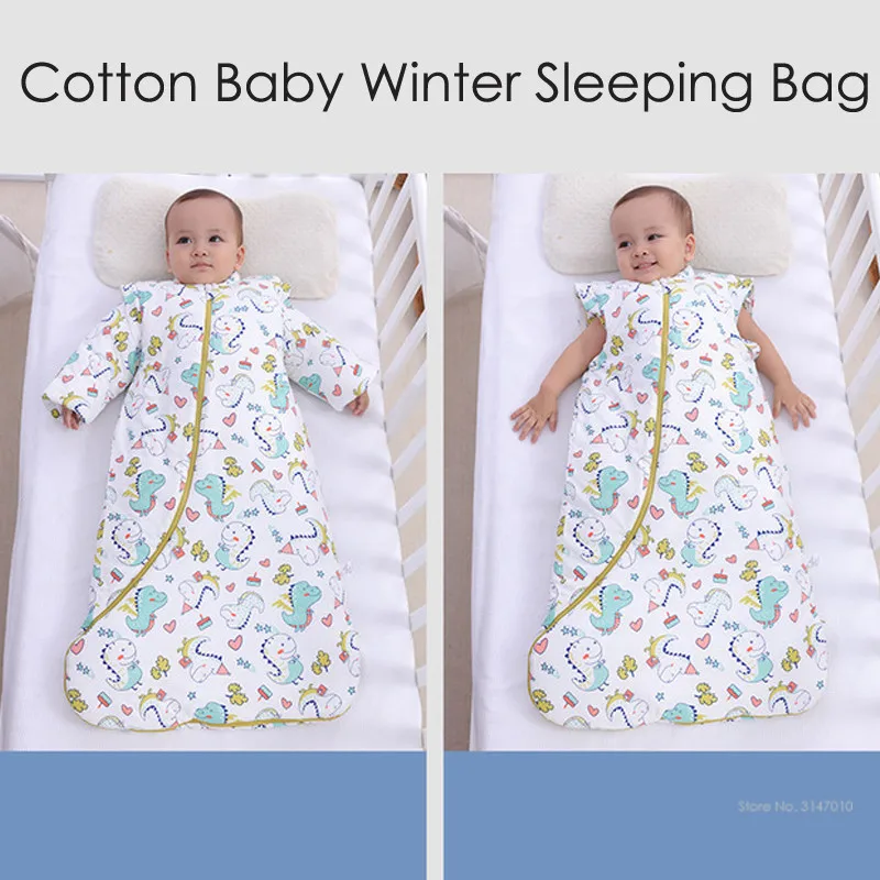 Baby Envelope Sleeping Bag Sack with Sleeves Infant Organic Cotton Quilted Wearable Blanket Winter Warm Soft Swaddle Stroller