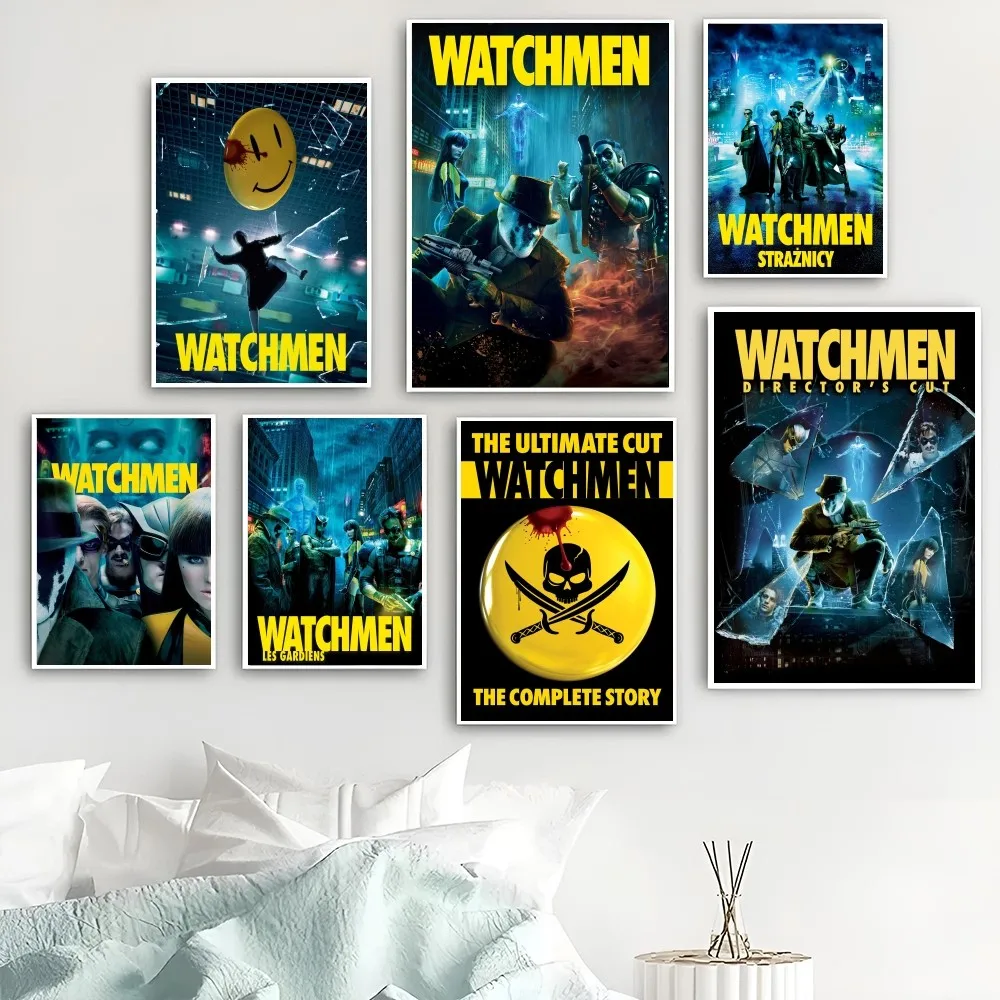 W-watchmen-Póster de película adhesivo para dormitorio, estudio, arte de pared, pintura colgante, decoración de alta calidad, materia impresa, 1 unidad