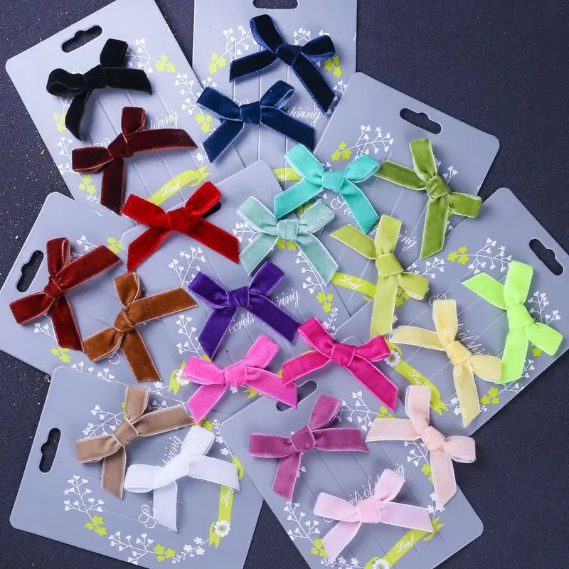 DIY Handmade Decorative Accessories Ribbon Small Bow Costume Sock Bow Fixed Velvet Ribbon Bow