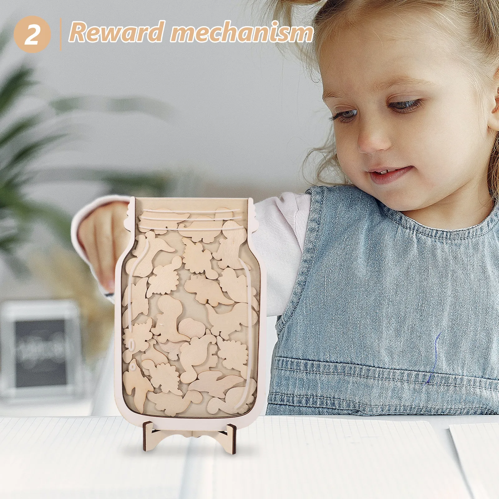 

Набор для поощрения детей: деревянная банка для наград в виде динозавра, таблица учета баллов и поведения для класса, дома, самодисциплины и обучения