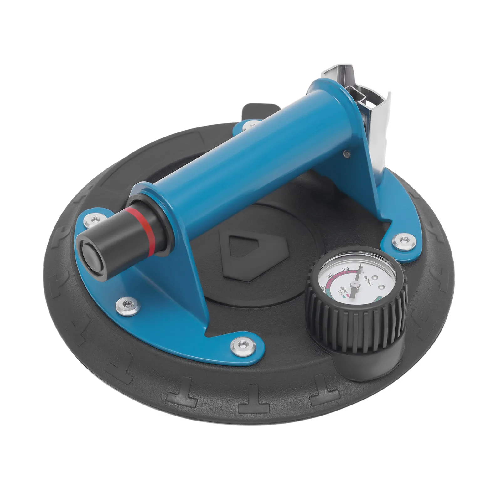 Heavy-Duty Suction Cups for Glass, 8-Inch Diameter, 240lbs Capacity, ABS & Rubber, Simple Operation, Safety Red Line Indication