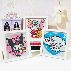 Kawaii Sanrio Cinnamoroll Hello Kitty Kuromi Anime Diamond Painting Handmade DIY Tiled Embroidery Home Decoration Gift for Kids