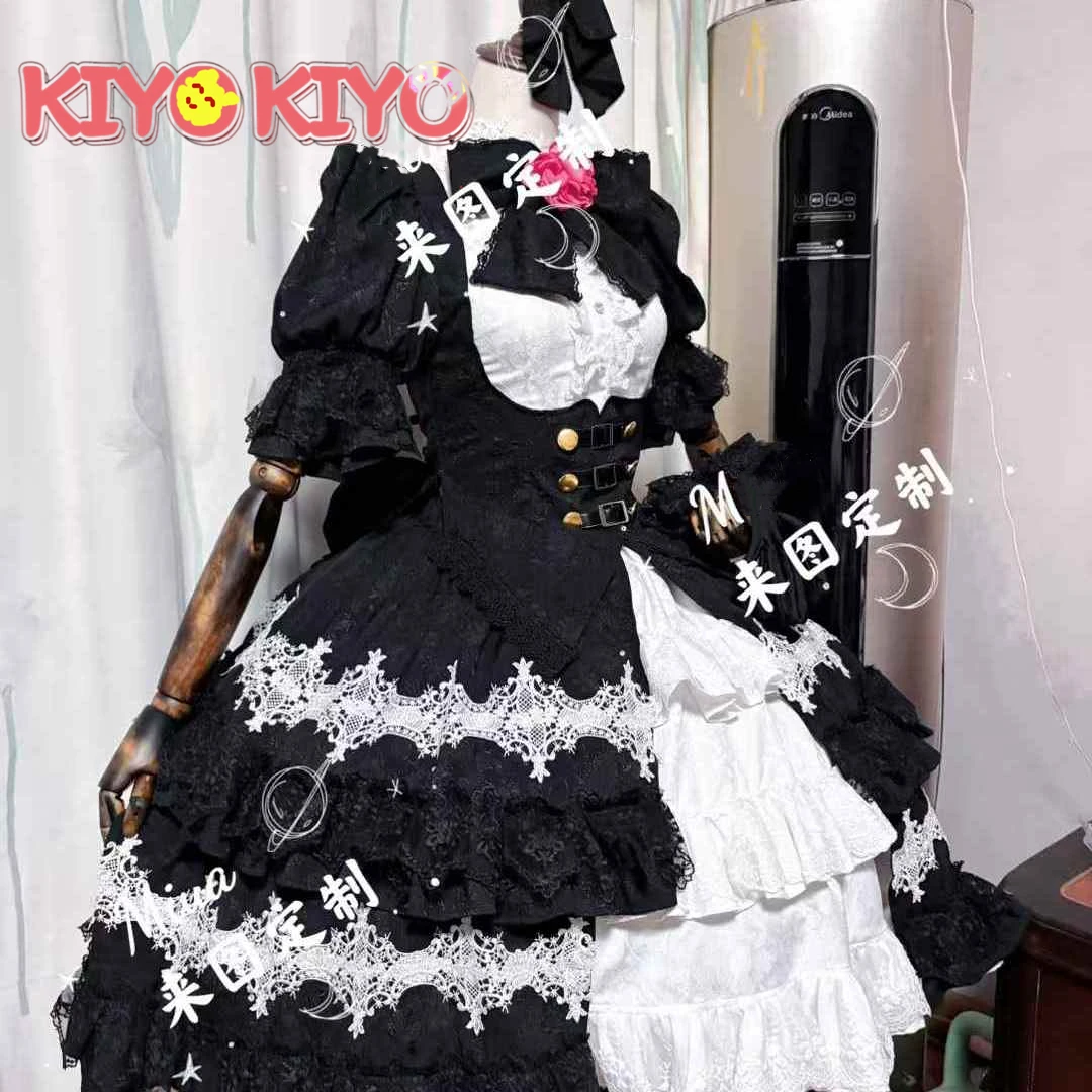 

KIYO-KIYO индивидуальный косплей Date A Live Tokisaki Kurumi, карнавальный костюм на Хэллоуин, аниме, платья «Кошмар Лолита»