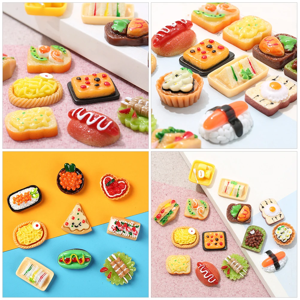 

15 Pcs Simulated Food Mini Prop Toys Dollhouse Simulation Play Fake Model Artificial Miniature