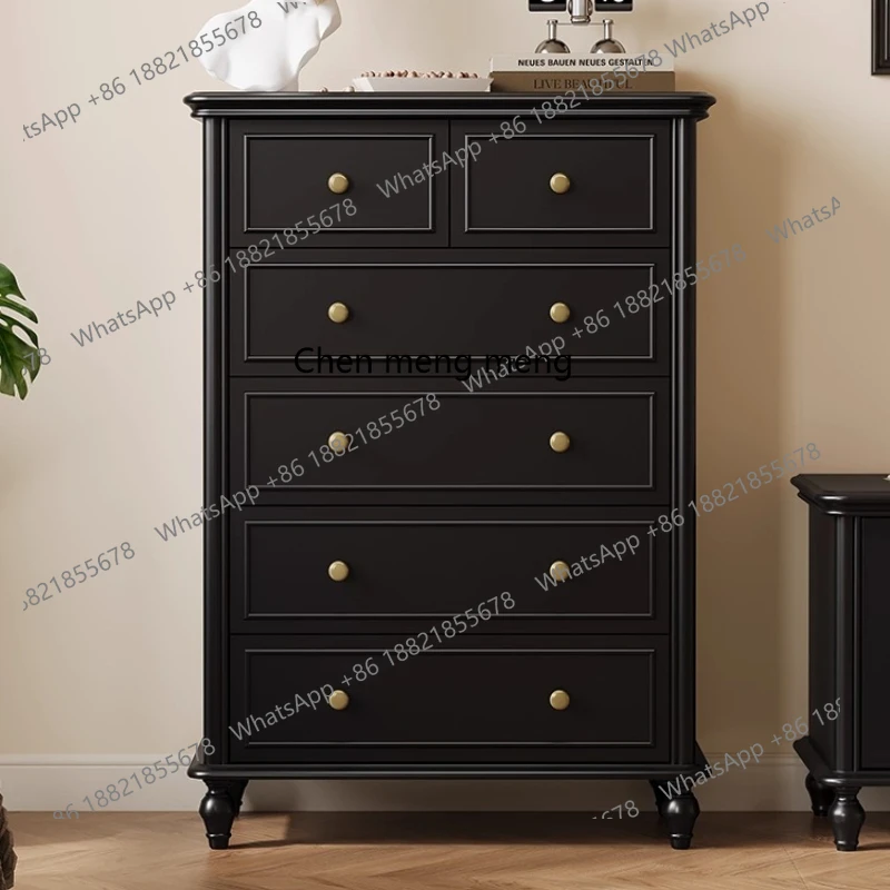 

Black Vintage Style French Retro Living Room Wall Cabinet Bedroom Storage Bedside Cabinet
