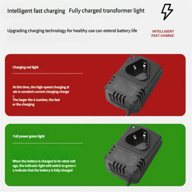 Power Tool Part EU/Us 12V Li-lon Rechargeable Charger Support 110-240V For 12.6V Angle Grinder Electric Drill Wrench Power Tool