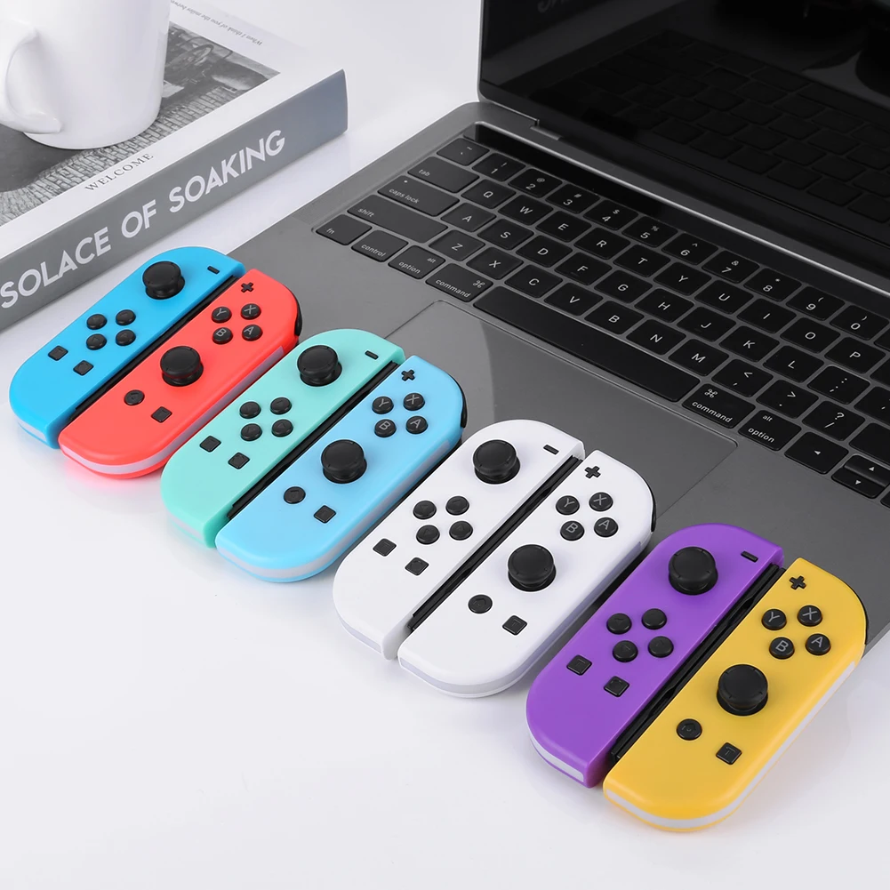 For NS Switch Joy-Con Controller Game Controller with Hand Strap Bluetooth-Compatible Gaming Controller RGB Light 3D Joystick