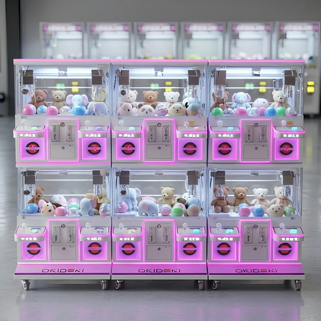 Mini Super Claw Crane 4-Player Arcade Game Parent-Child Friendly Keychain Vending Machine Coin Operated Teddy Bear & Doll Park