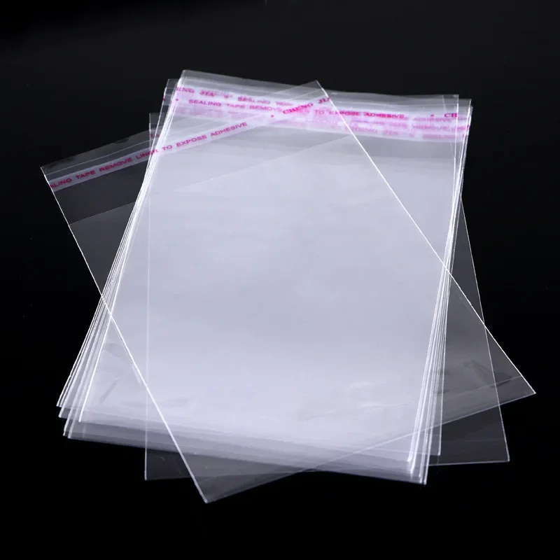 100 Stück OPP selbstklebende durchsichtige Plastiktüten transparente Zellophanbeutel selbstdichtend für Schmuck Geschenk Kekse Süßigkeiten Verpackung – Detail 3
