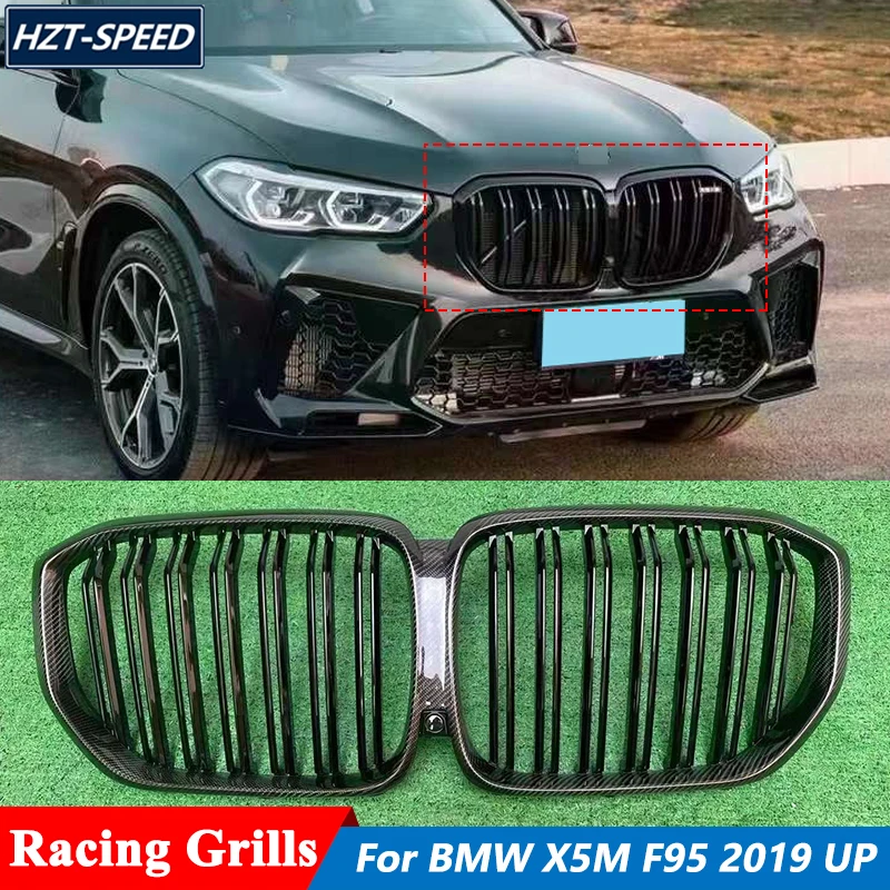 High Quality Carbon Fiber Material Racing Grills For BMW X5 G05 X5M F95 Tuning 2019 Up