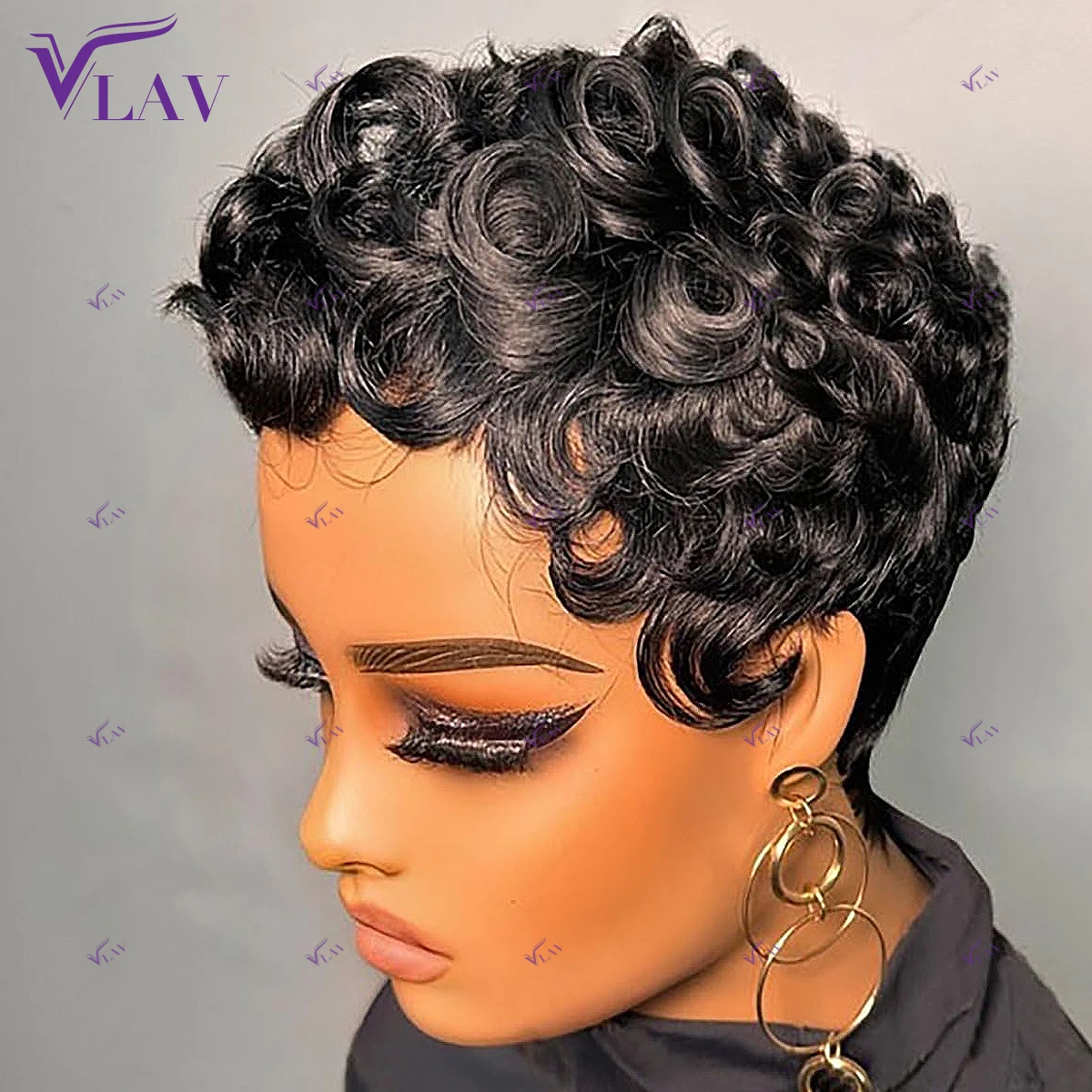 

Парик Боб с челкой Волосы для чернокожих женщин Бесклеевые парики Человеческие волосы 13×4 Кружева Короткие черные прямые волосы с стрижкой пикси Волна воды Вьющиеся волосы