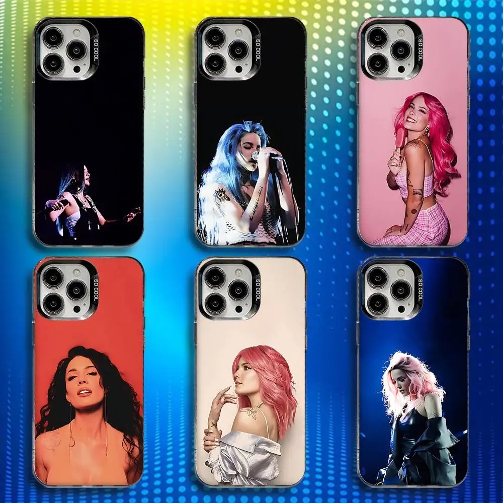 

Phone Case For iPhone 17,16,15,14,13,12,X,8,Pro,Max,Plus,E,SE4,Air,Mini IMD Matte H-Halsey The End Singer Black