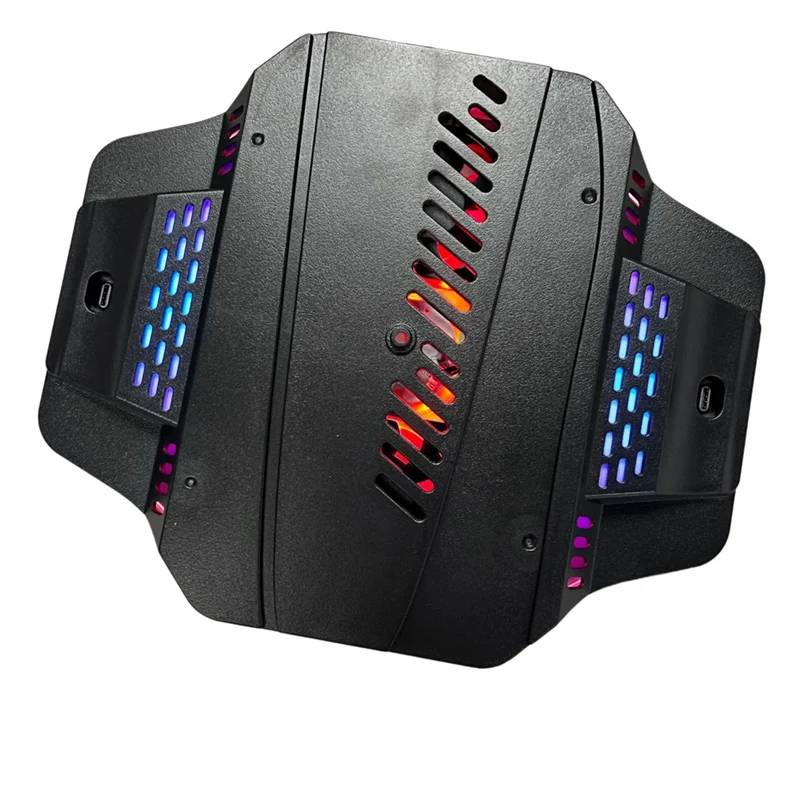 N75R-ゲームコンソール冷却ドック PS5 スリム用 RGB カラフルな周囲光ポータブルゲームパッド充電器