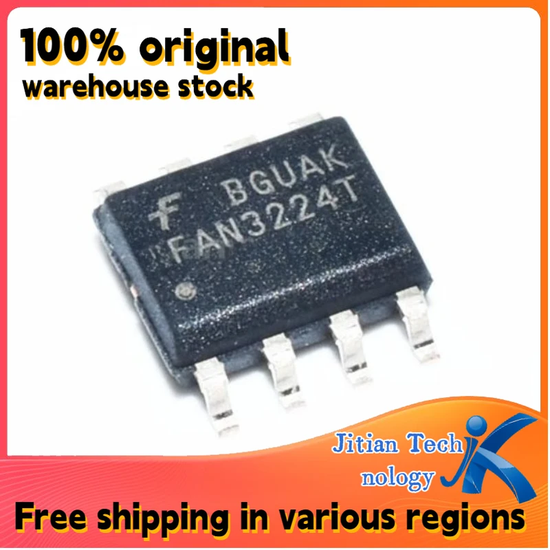 10PCS 100% brand new FAN3224TMX logo FAN3224T SOP-8 High-Quality Electronic Component