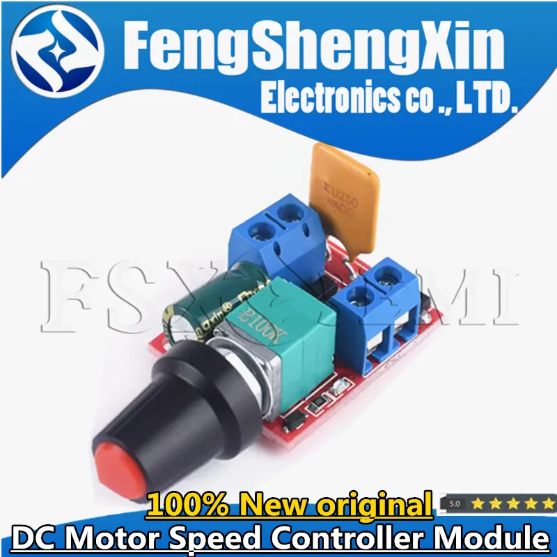 Mini 5A PWM Max 90W DC Motor Speed Controller Module 3V-35V Speed Control Switch LED Dimmer