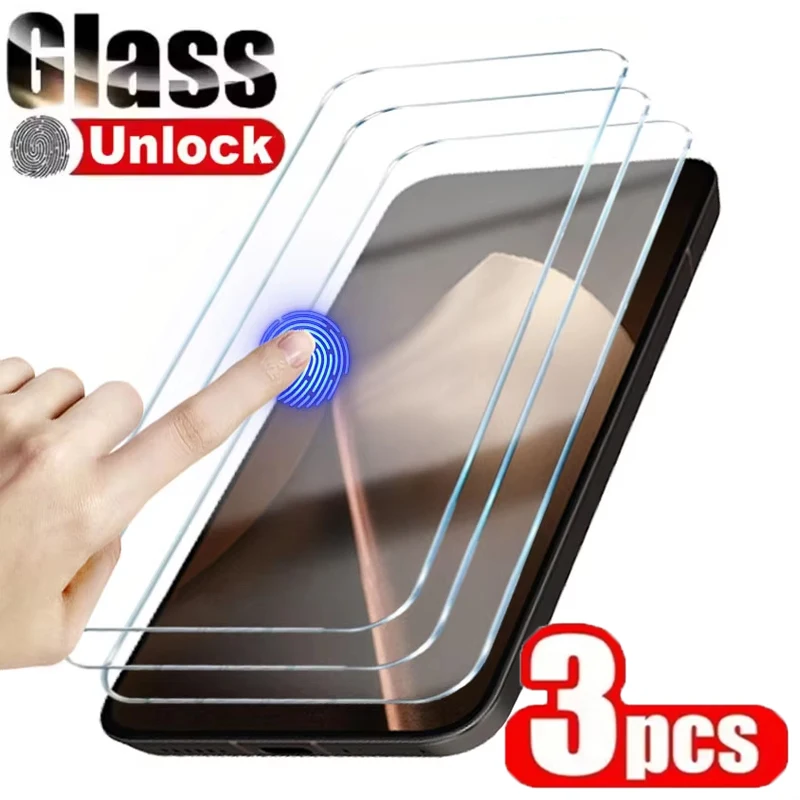 

3PCS High Definition Tempered Glass For Xiaomi 17 Pro Max 17 Pro 17 Fingerprint Unlock Screen Protector For Xiaomi 15 Glass Film