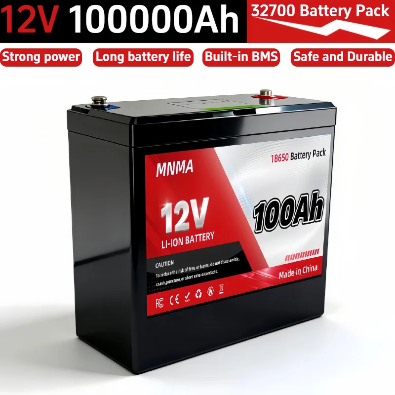 

LiFePO4 Battery 12V 100Ah with Built-in BMS, ⚡4000+ Cycles, Perfect for Solar Power Systems,RVs, Marine Vessels, Off-Road Trips