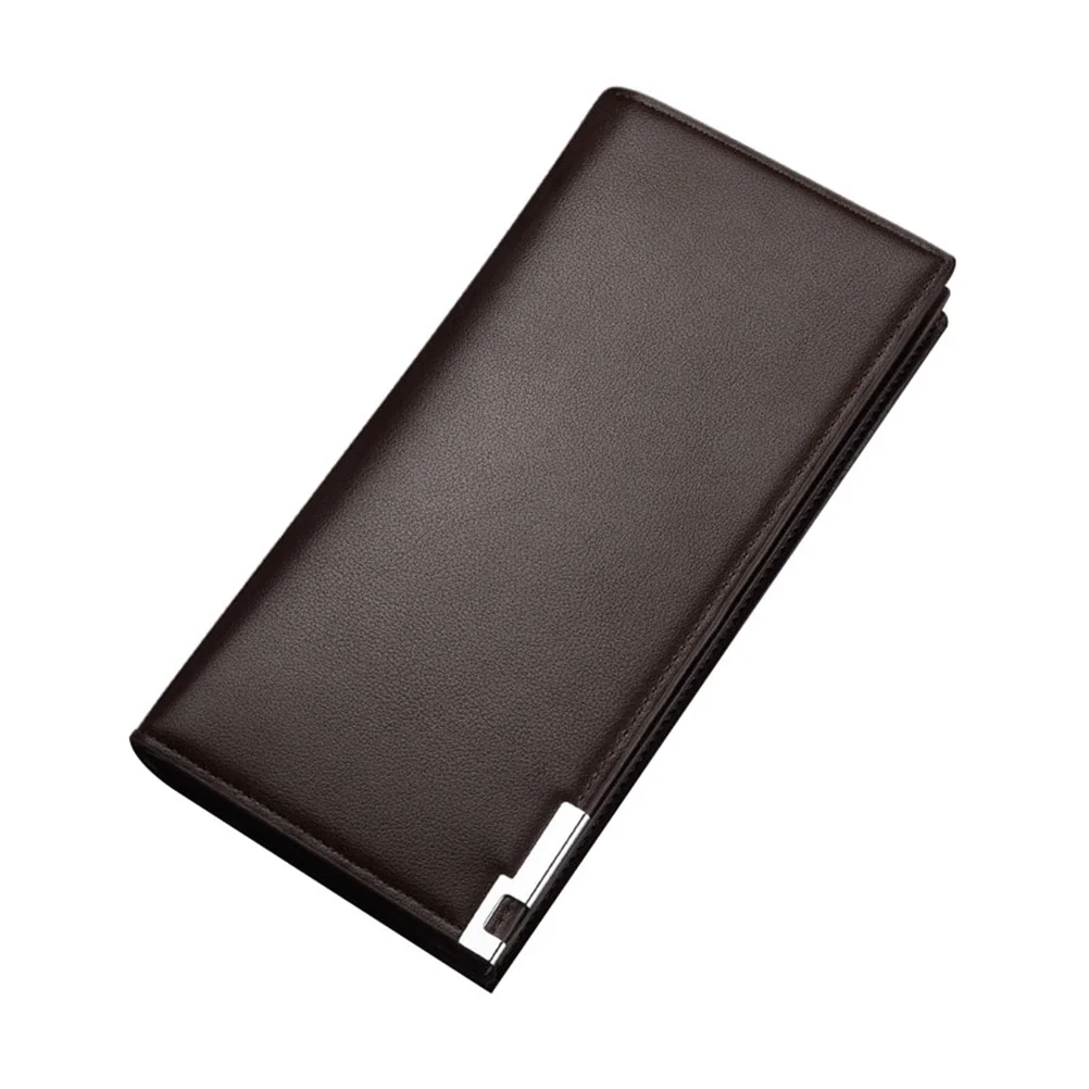 

Long Men Wallet High Quality PU Soft Touch Multi Card Slots Cash Coin Holder Man Fashion Accessory Coffee