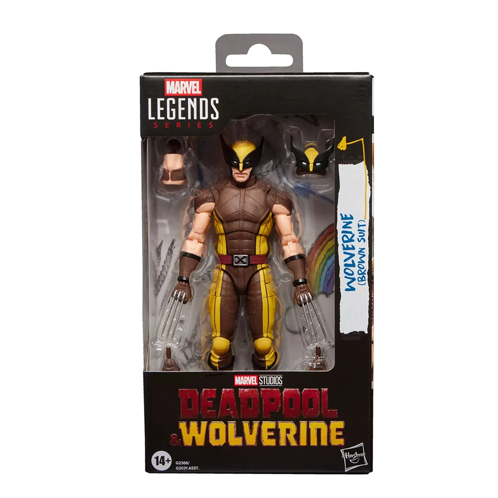 Hasbro Marvel Legends Series (Deadpool & Wolverine) Wolverine (bruin pak) 15 cm actiefigurencollectie origineel model speelgoedcadeau