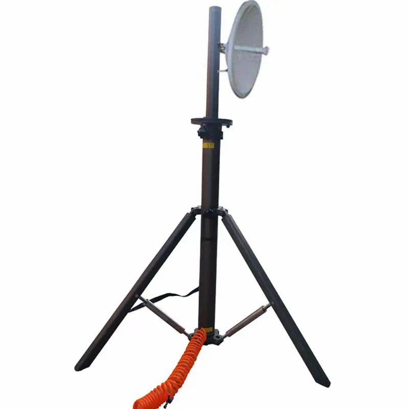 Antenna reaction tower pneumatic telescopic mast