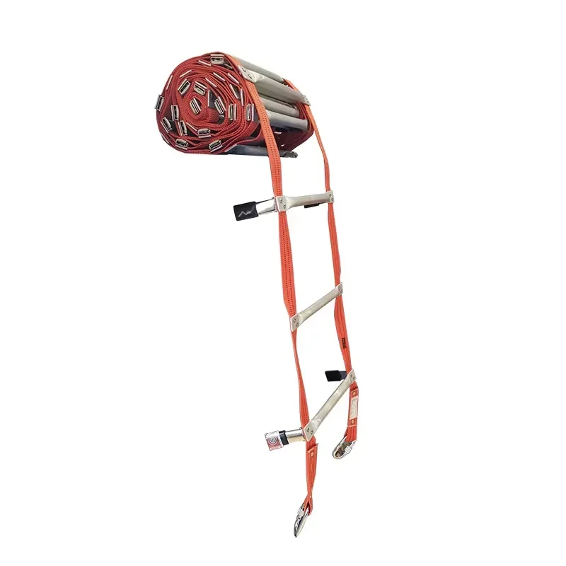 Hot-selling safety rope folding ladder fire escape roller emergency rescue folding aluminum ladder