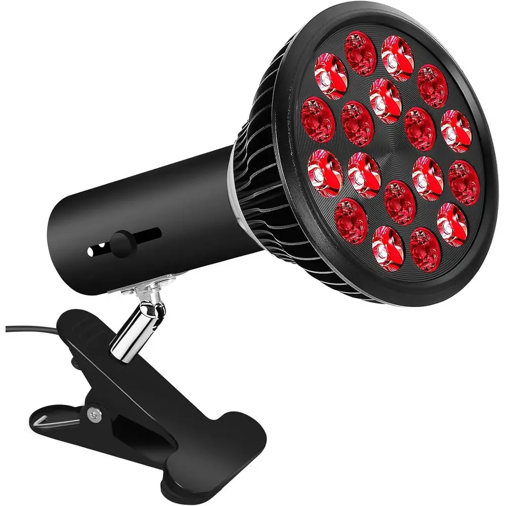 

Red Light Therapy Bulb with Adjustable Socket Clamp, 18 LEDs Red & Inrared Light Therapy Device or Skin Care & Pain Relie