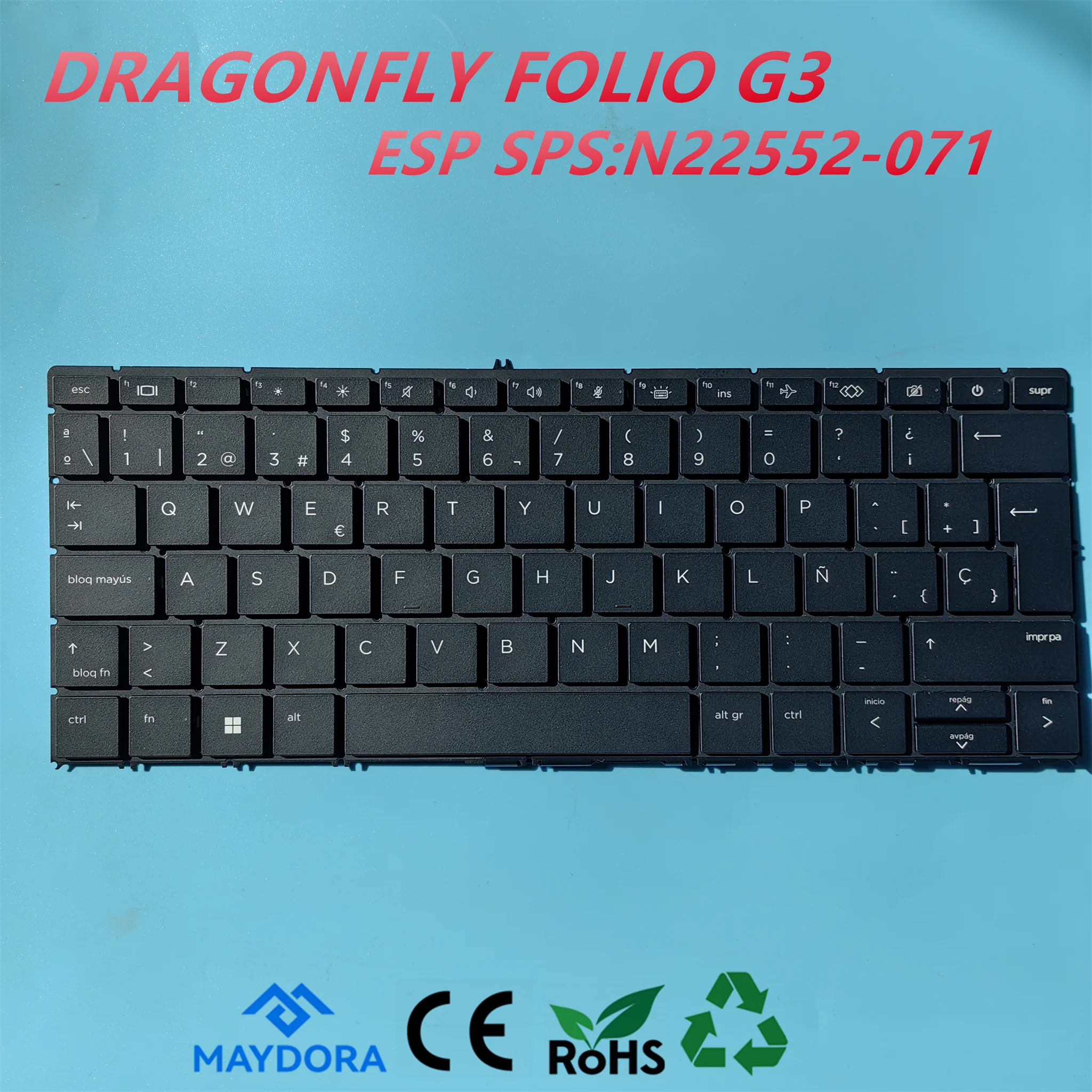 New Original ES SP RU UKR  HEB keyboard for HP ELITEBOOK Dragonfly Folio G3 G4 Series N24787 N22552 DB1 BD1 071