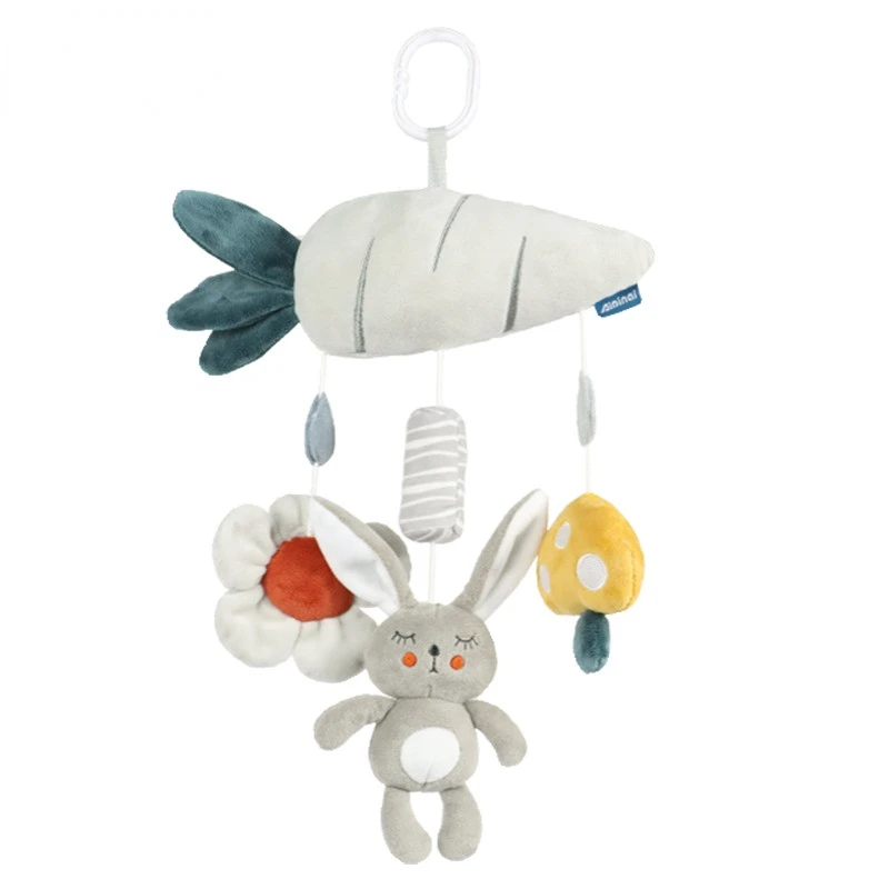 Baby Wind Chimes Toy  Cartoon Animal Hanging Rattle Toys Baby Bed Car Seat Stroller Toys Soft Stuffed Plush Toys