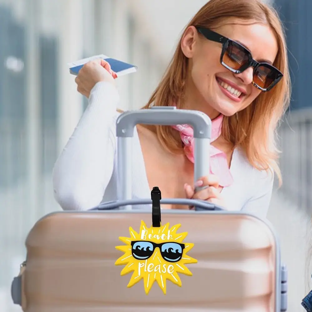 Cartoon Style Cartoon Luggage Tag Soft Backpack Accessories Luggage Label Straps Red Color Travel Accessories