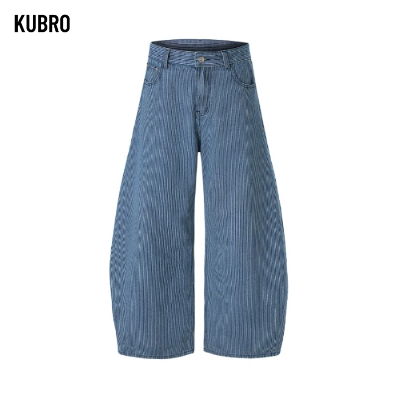 الرجعية مخطط سراويل تقليدية للرجال 2025 الخريف الشتاء فضفاضة تناسب بنطال ذو قصة أرجل واسعة الطابق طول تصميم الأزياء الرجال بناطيل كاجوال #6