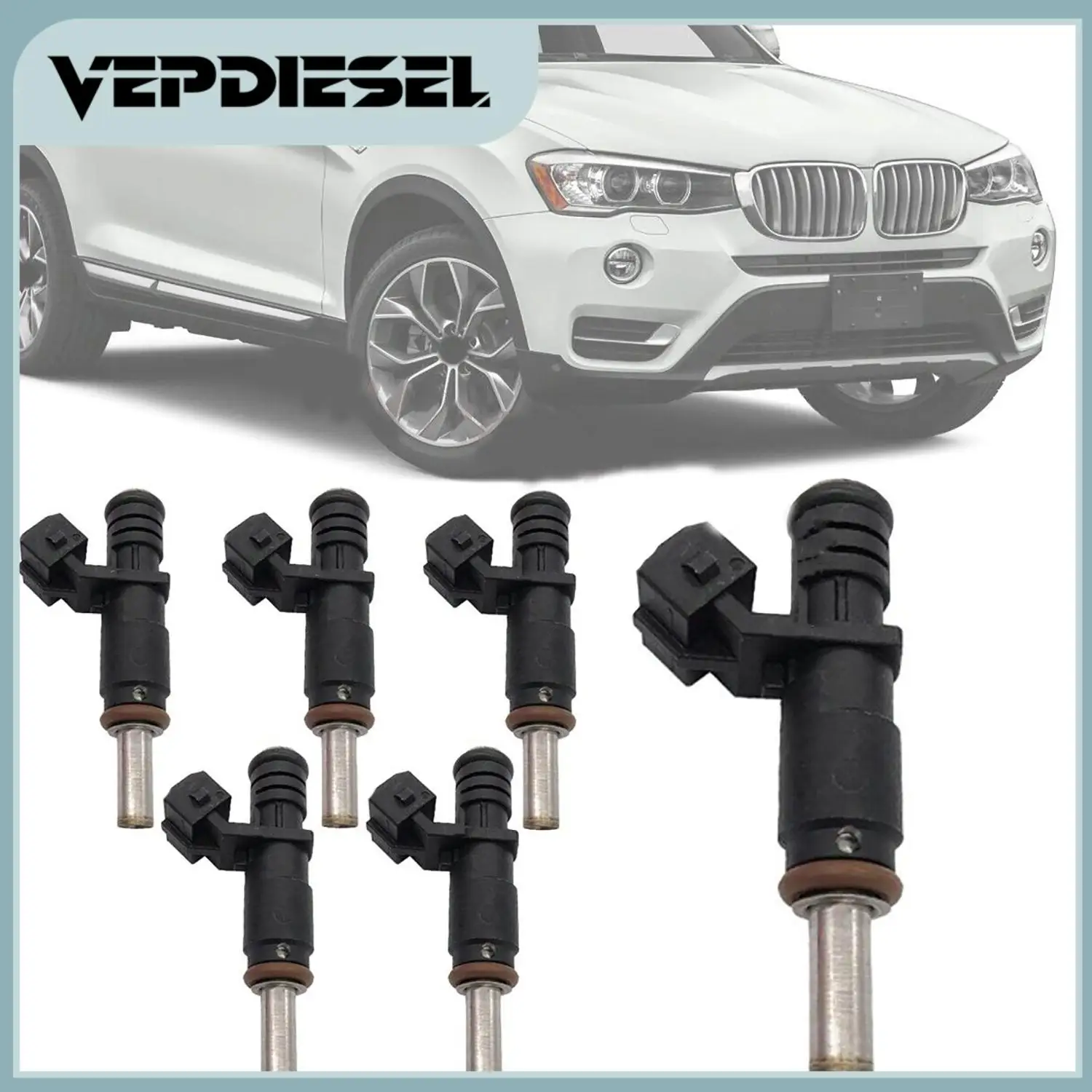 

6 шт. топливные форсунки 7531634 13537531634 FJ748 1353753163 для 2006-2012 BMW 128i 328i X3 X5 Z4 525i 2.0L 2.5L, детали двигателя автомобиля