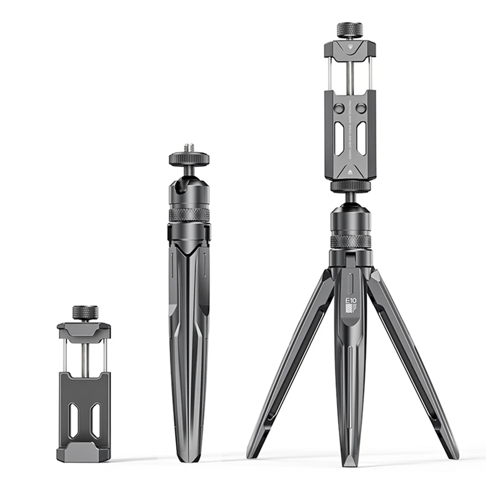 

Aluminum Phone Tripod for DJI Pocket 3 Action Camera Mirrorless Smartphones Video Recording Desktop Tripod w 1/4" 360 Ballhead