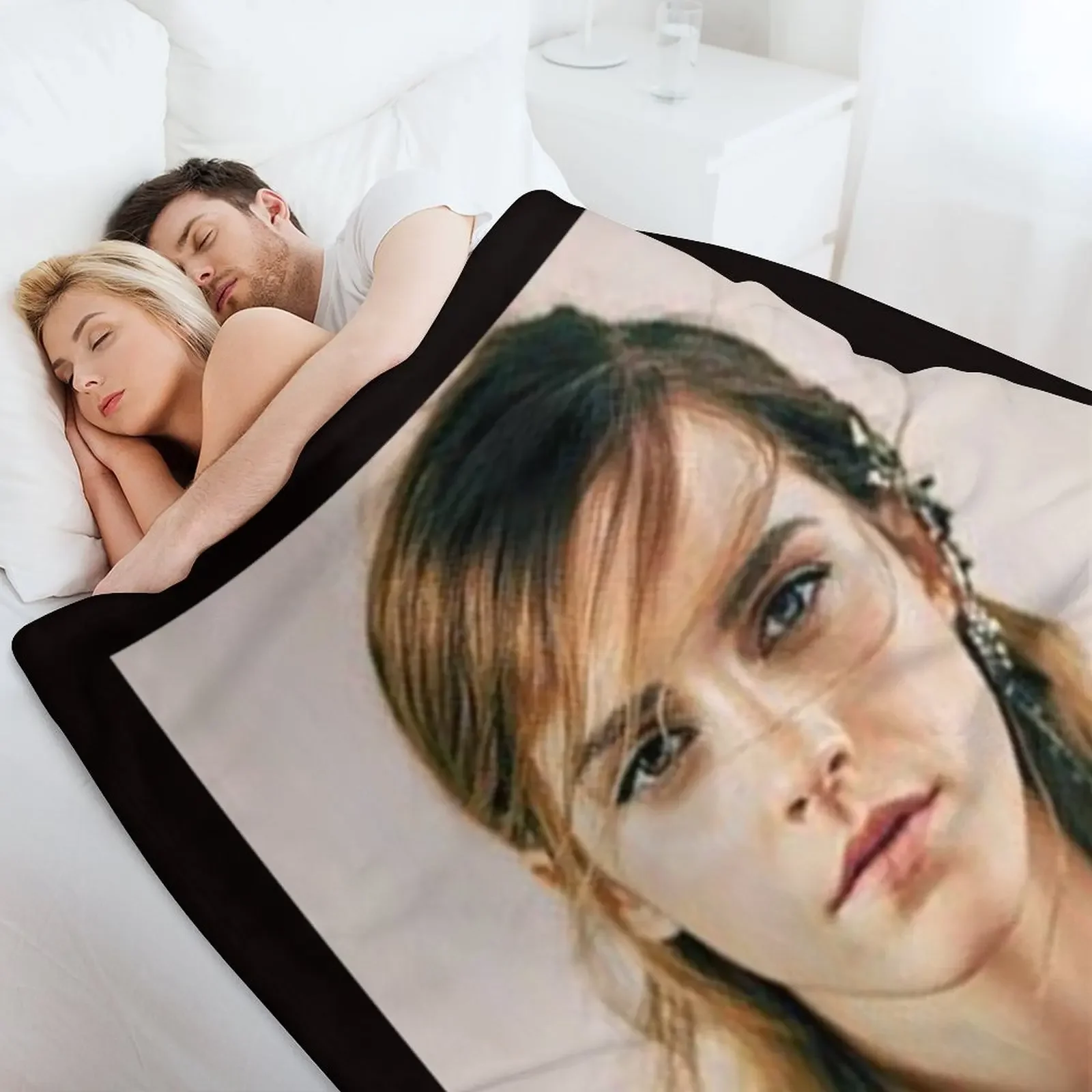 الألبوم - بطانية رمي إيما واتسون لتزيين عيد الميلاد، بطانيات عصرية للسرير أشعث متحركة