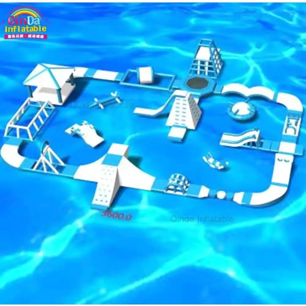 Large Adult Water Games Amusement Park Inflatable Floating Ocean Park For Entertainment