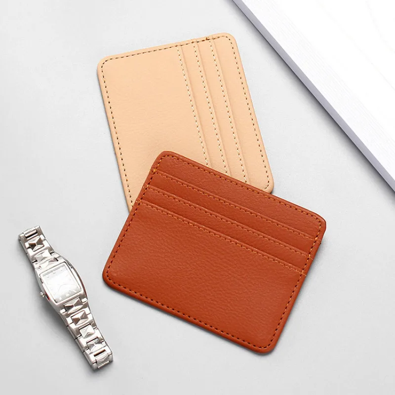 New Pu leather ID Card Holder Multi Slot Slim Card Case Wallet Candy Color Bank Credit Card Box Women Men Business Card Cover