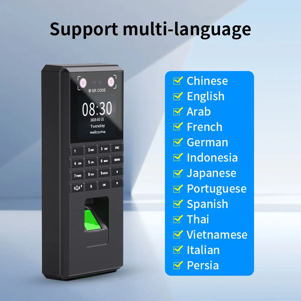 Bluetooth Palmar Vein New Design Attendance For APP Management Office Building USB export record 3000 Fingerprint Password