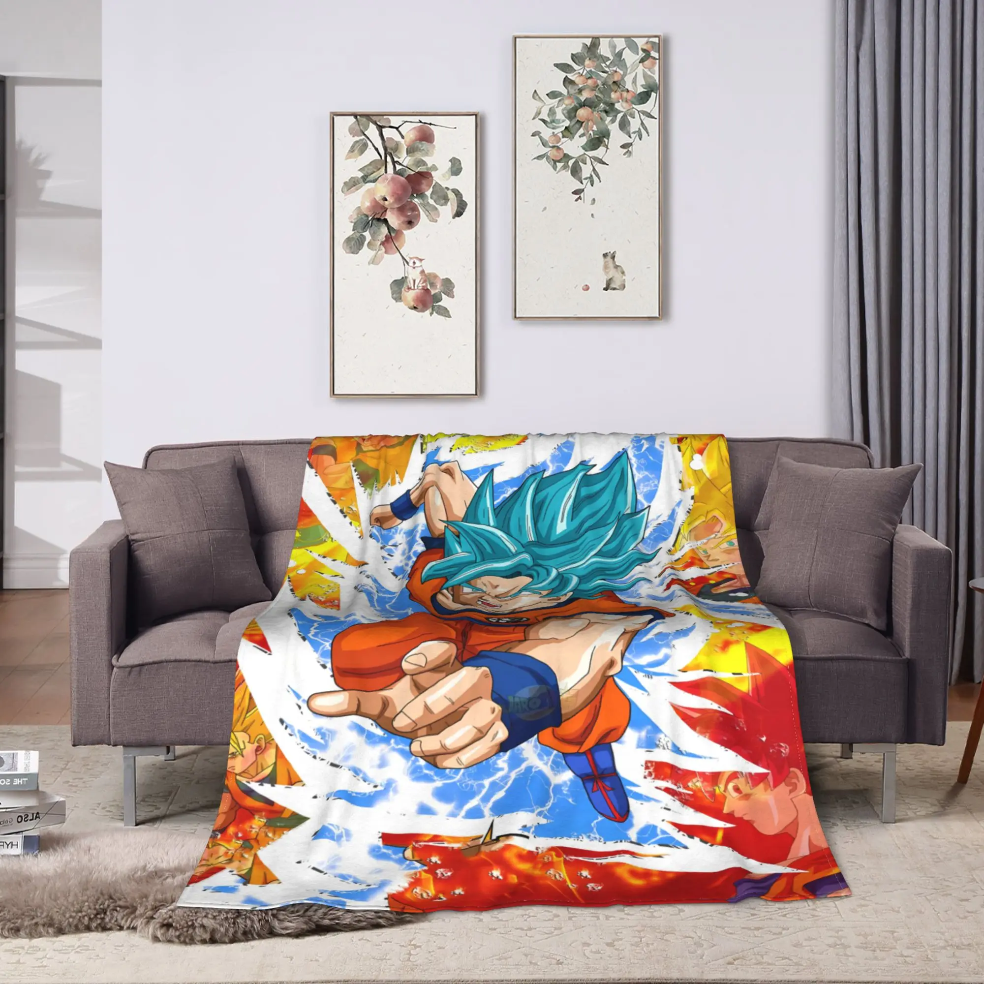 Soft Blanket Students Travel D-Dragon B-Ball 3D Japanese Anime Throw Blanket Flannel Bedspread For Home Decor Sofa Bed Cover