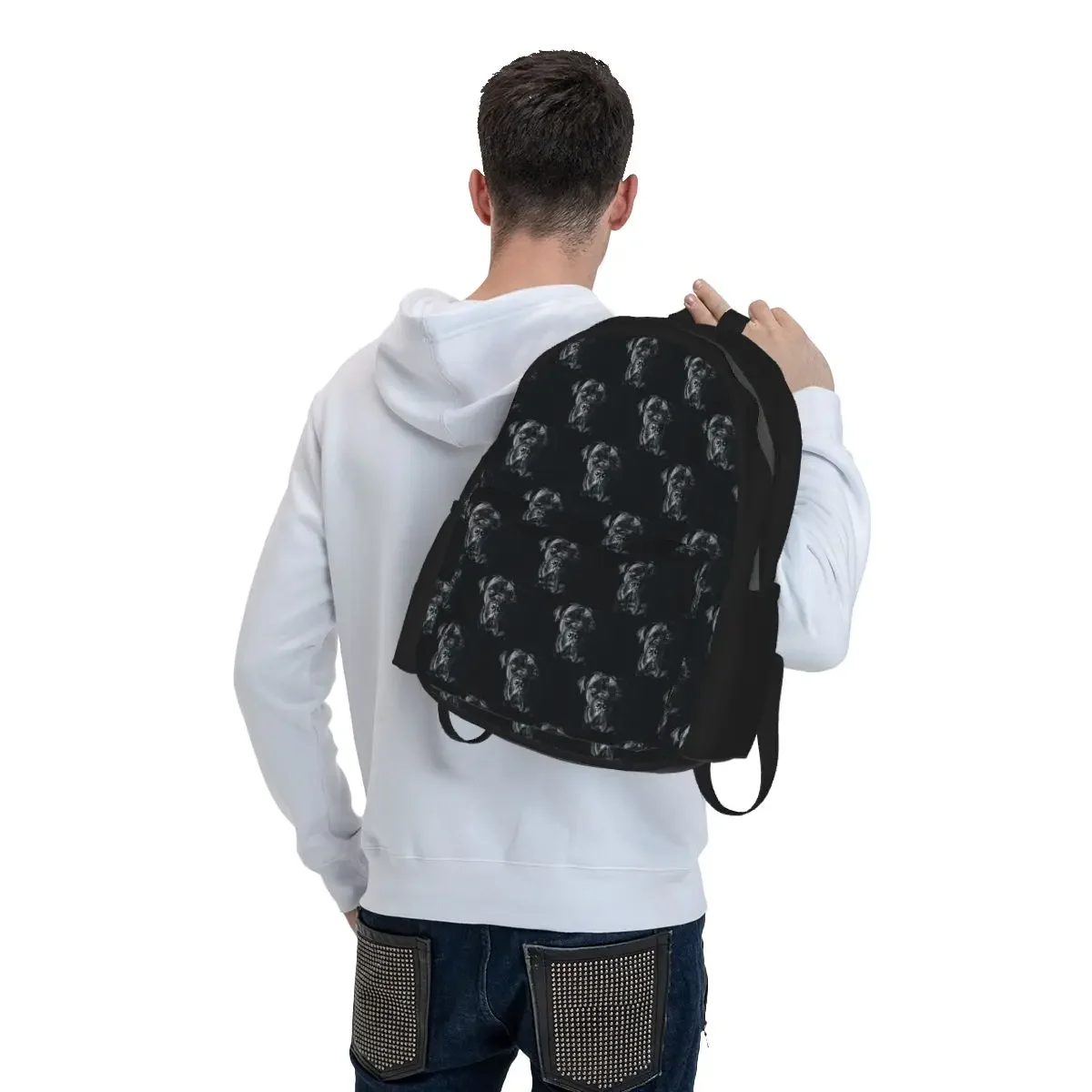 The Art Of Dog Cane Corso Italian Mastiff Student Backpack School Bag Hiking Travel Daypack for Men Women Bookbag Shoulder Bags